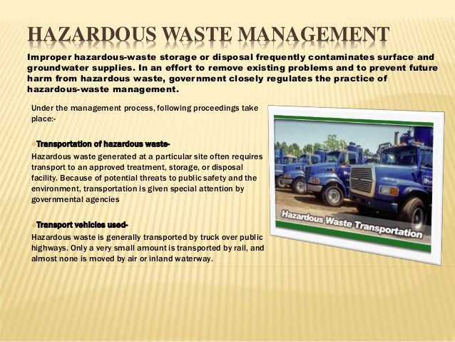 industrial hazardous waste list of hazardous waste